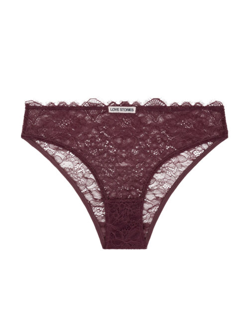 Трусики-слипы завышенные Kylie Bordeaux