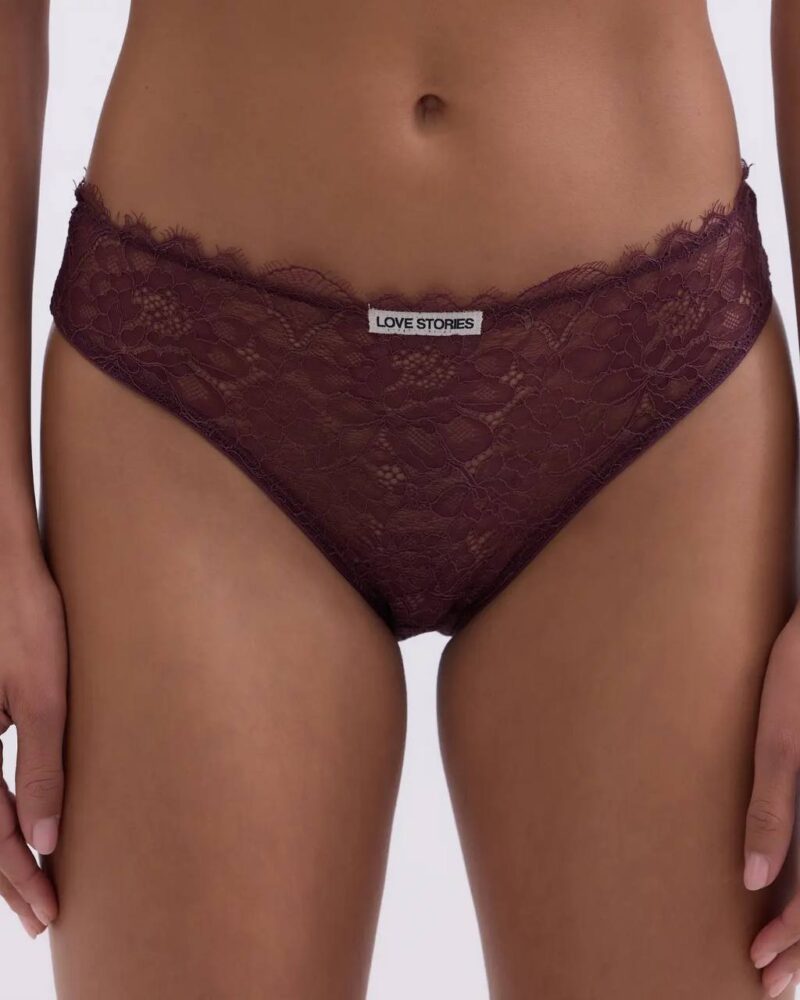 Трусики-слипы завышенные Kylie Bordeaux