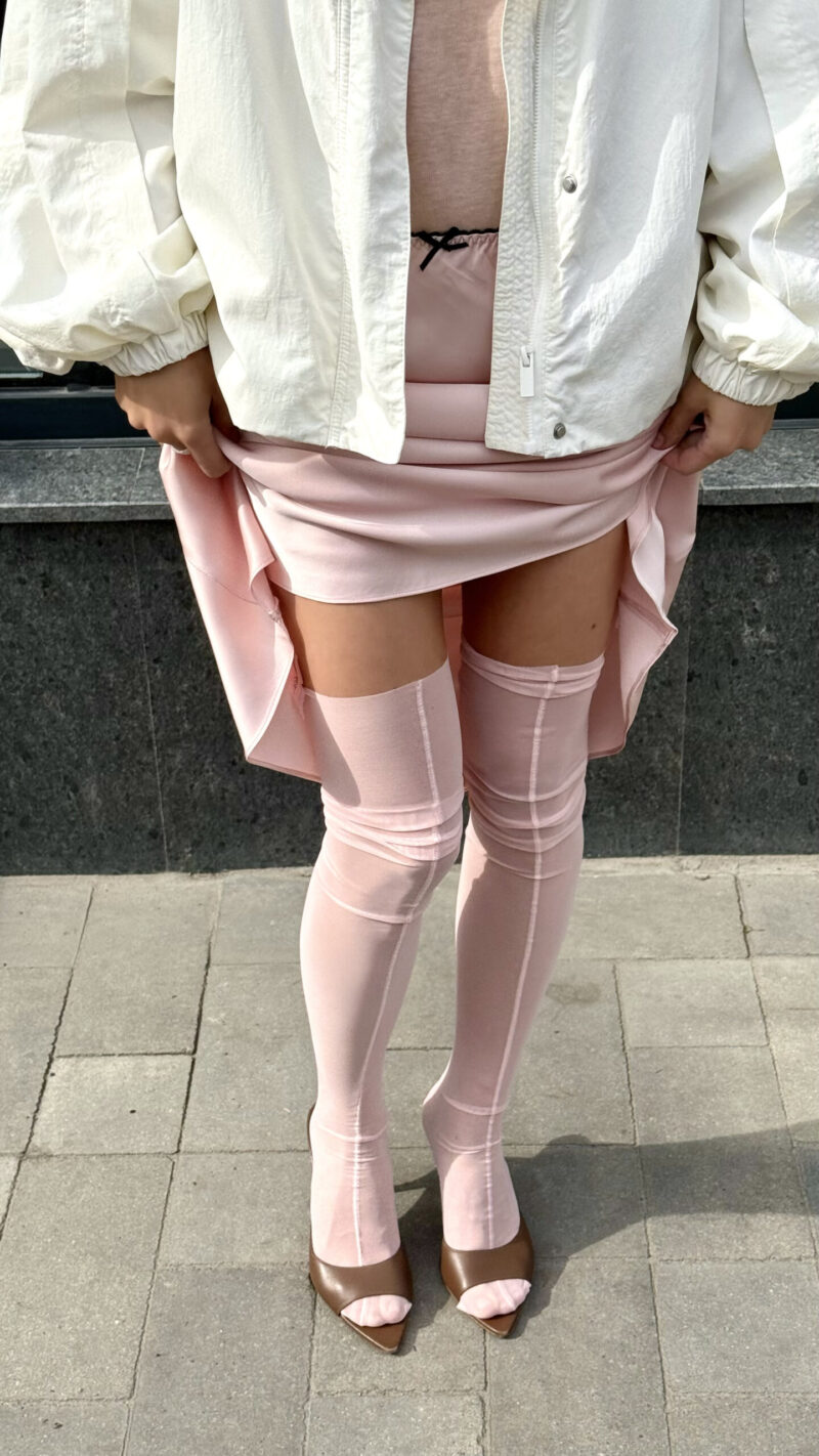 Чулки с бабочкой Pink