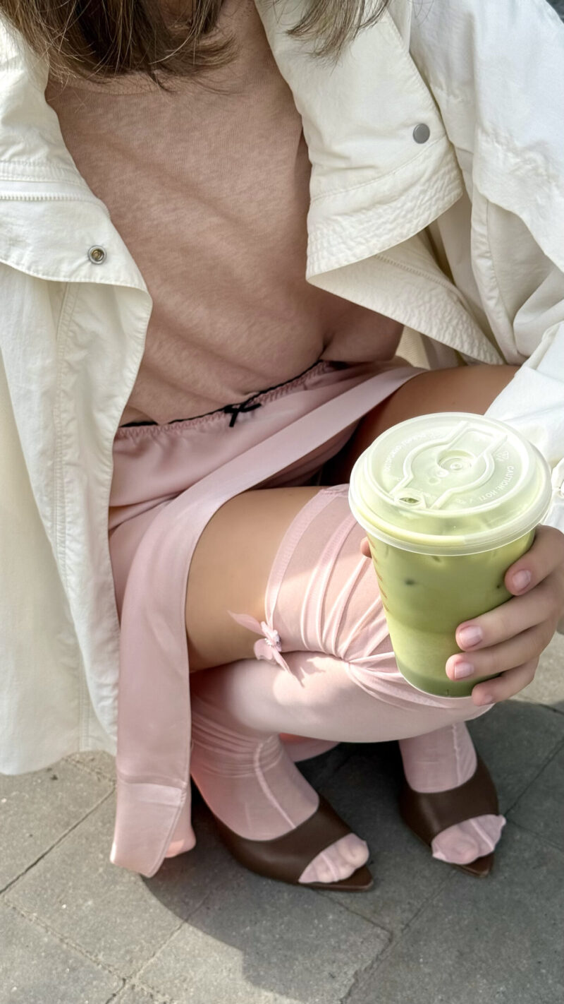 Чулки с бабочкой Pink Чулки с бабочкой Pink