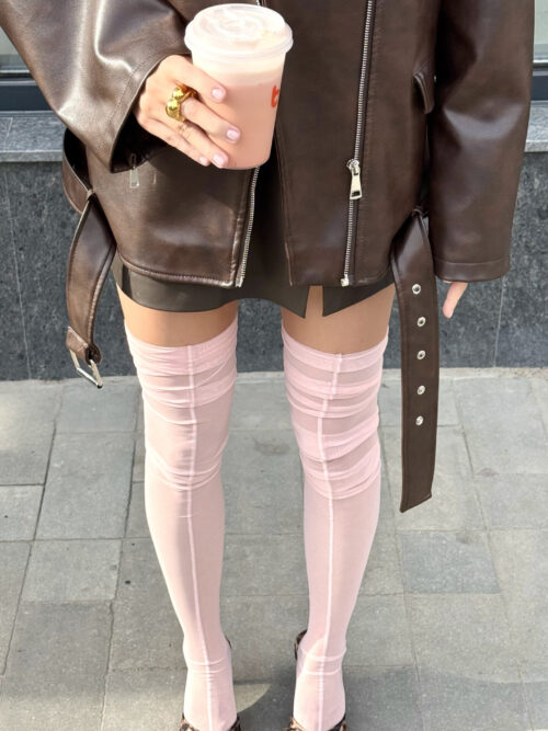 Чулки удлинённые Pink Чулки удлинённые Pink