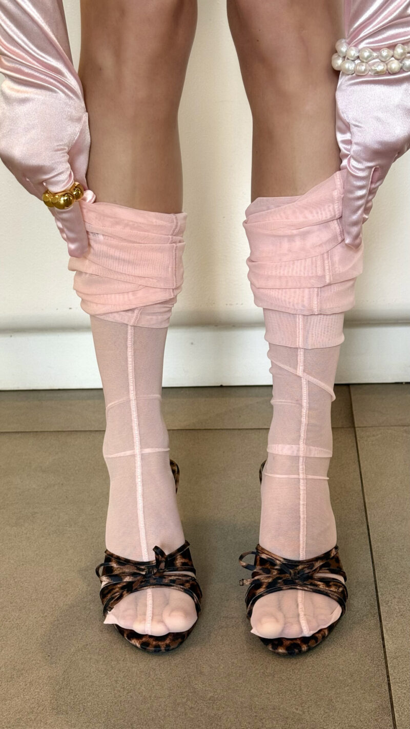 Чулки удлинённые Pink