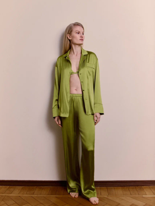 Пижама из шёлка Bonbon Pistache