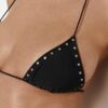 Топ Kyra Silver Studs Black