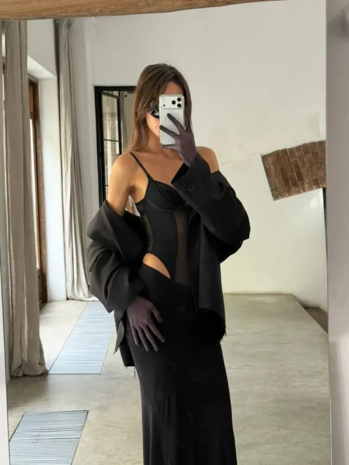 Боди из сетки ROSE Mesh Black