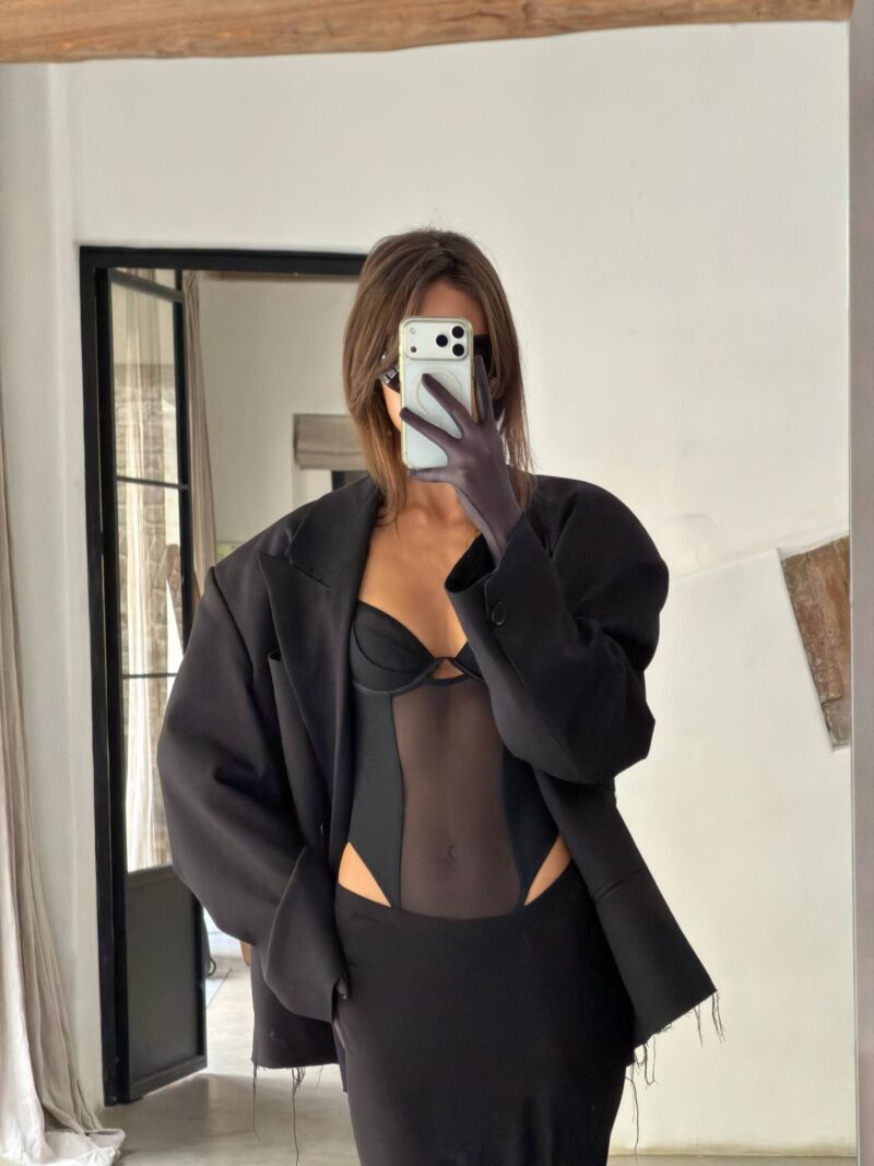 Боди из сетки ROSE Mesh Black