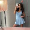 Юбка для тенниса и падел небесно-голубая Юбка для тенниса и падел небесно-голубая
