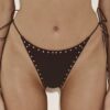 Плавки Kyra gold Studs Brown