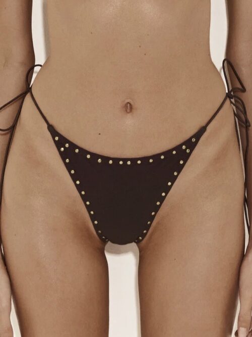 Плавки Kyra gold Studs Brown