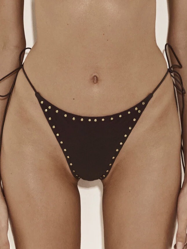 Плавки Kyra gold Studs Brown